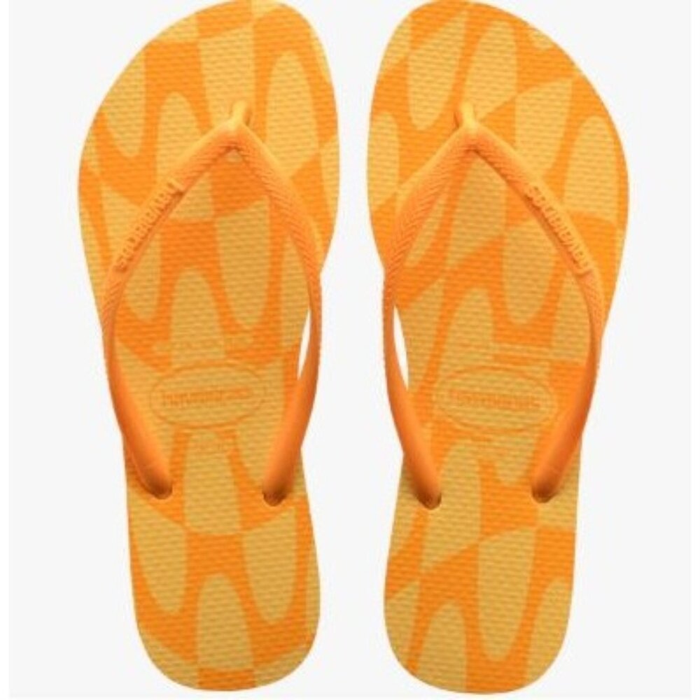 Havaianas Summer Sandals Women Caja Yellow Size US 7